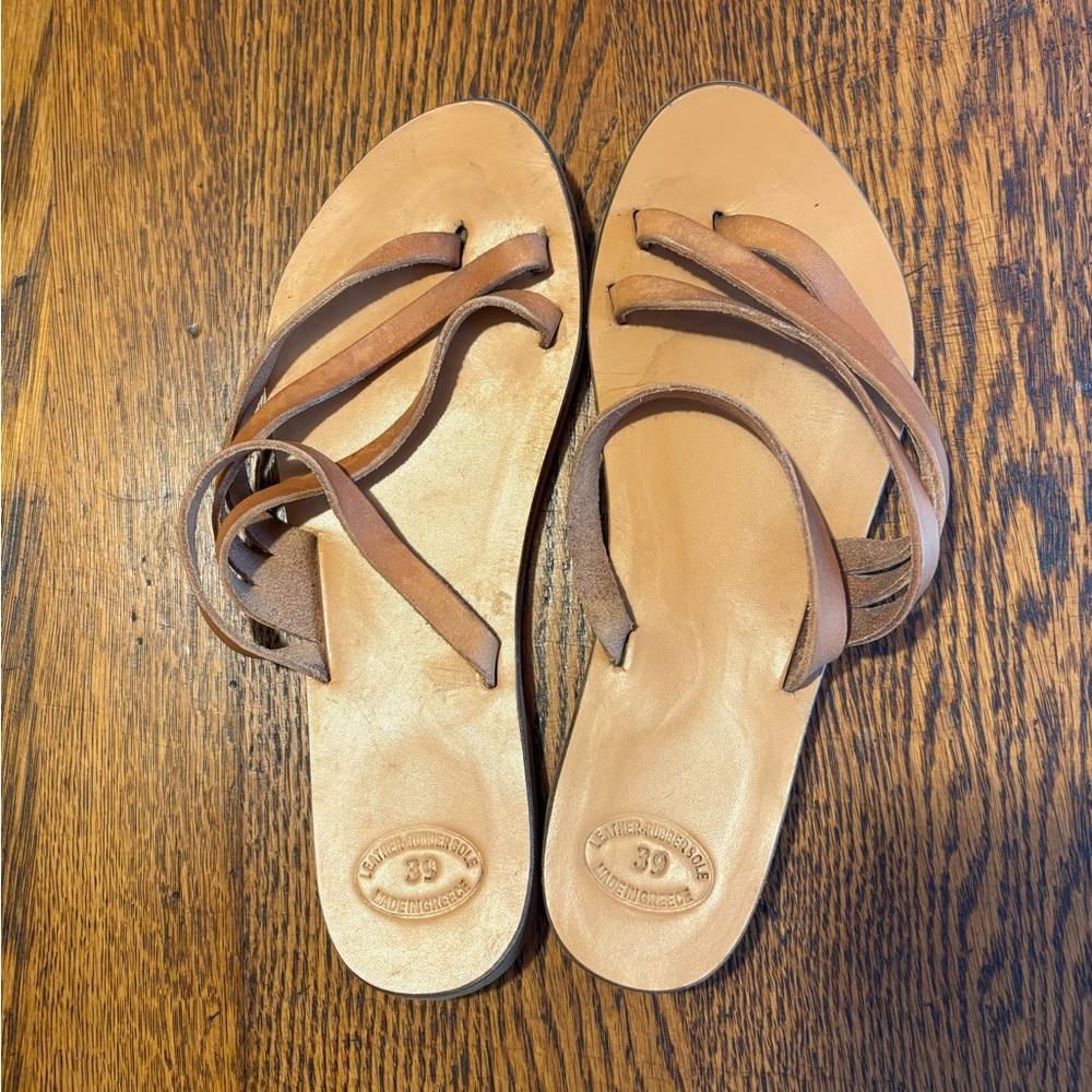 Tan/Brown Leather Sandals